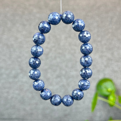 Natural Blue Sapphire Faceted Bracelet Size 11.5 mm