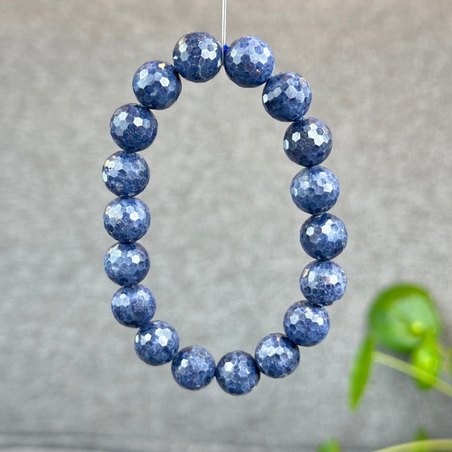 Natural Blue Sapphire Faceted Bracelet Size 11.5 mm