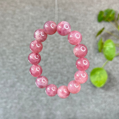 Natural Dark Pink Rose Quartz Bracelet Size 15 mm