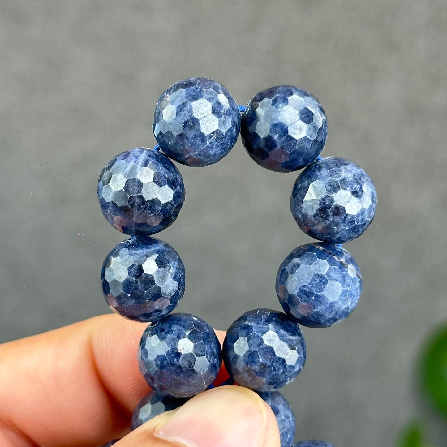 Natural Blue Sapphire Faceted Bracelet Size 11.5 mm