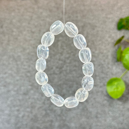 Natural Clear Quartz Free Form Lu Thong Bracelet