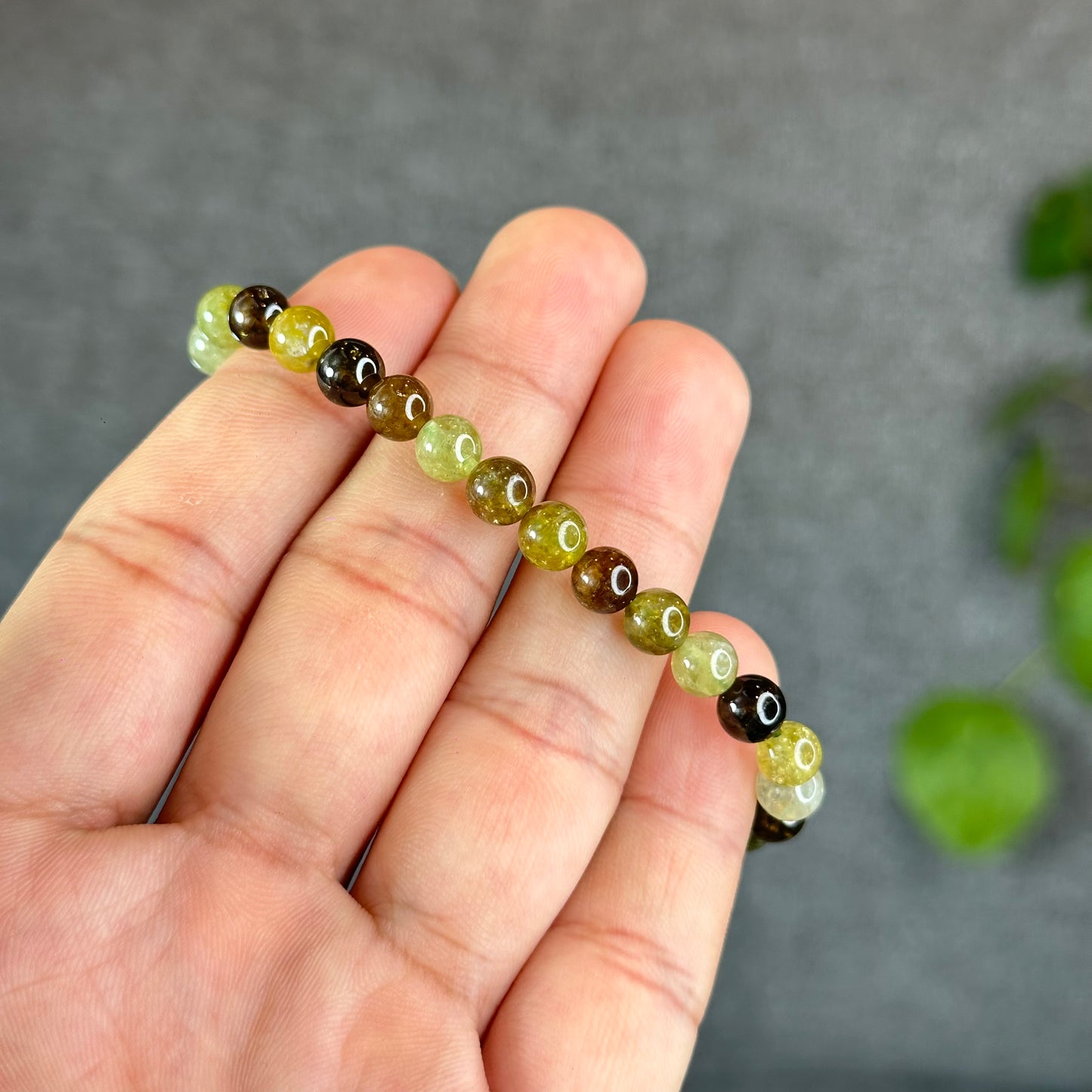 Natural Green Garnet Tsavorite Bracelet Size 6 mm