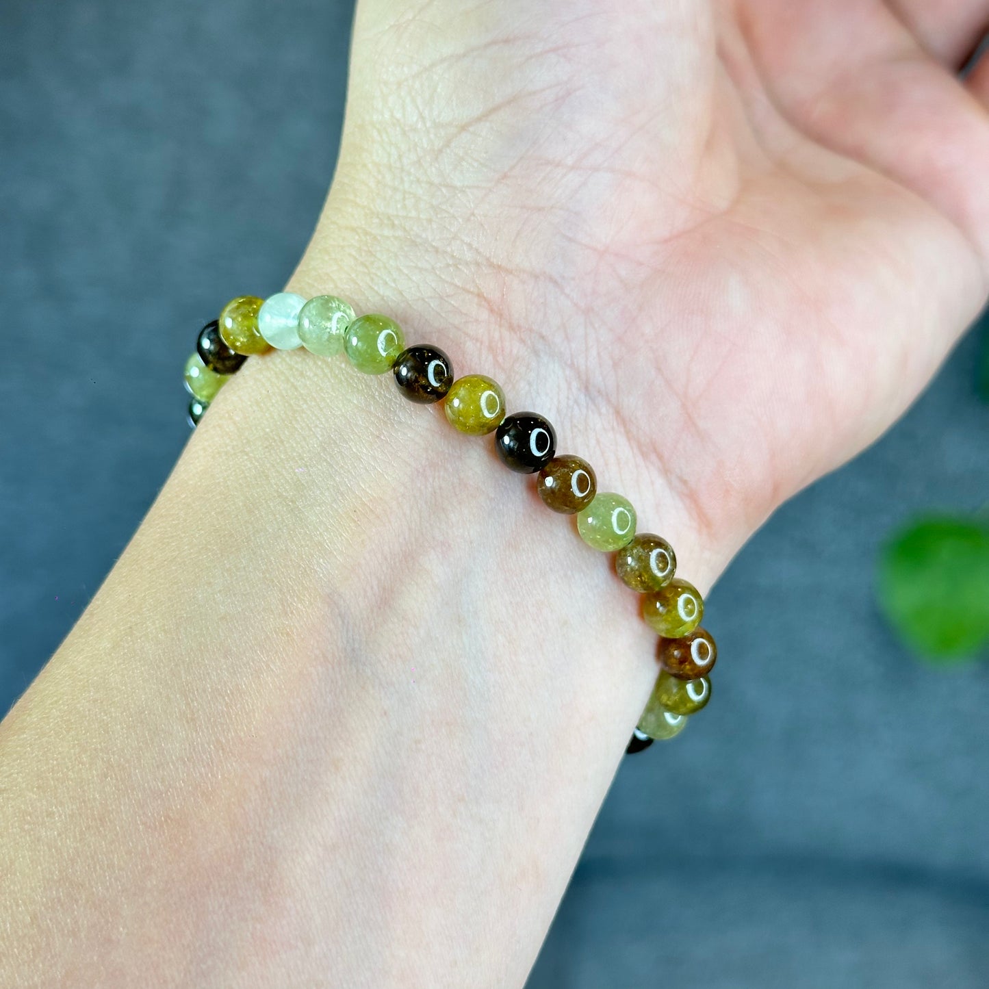 Natural Green Garnet Tsavorite Bracelet Size 6 mm