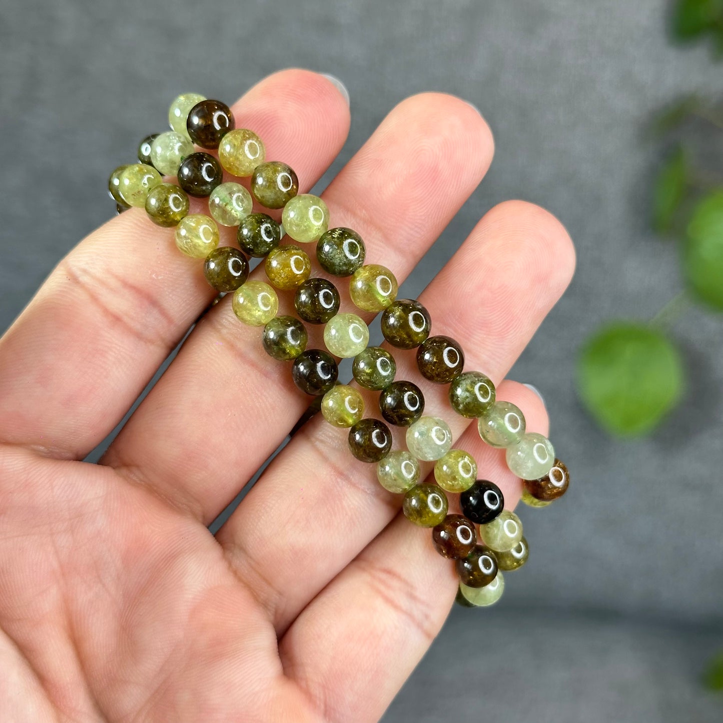 Natural Green Garnet Tsavorite Bracelet Size 6 mm