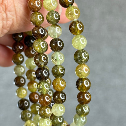 Natural Green Garnet Tsavorite Bracelet Size 6 mm