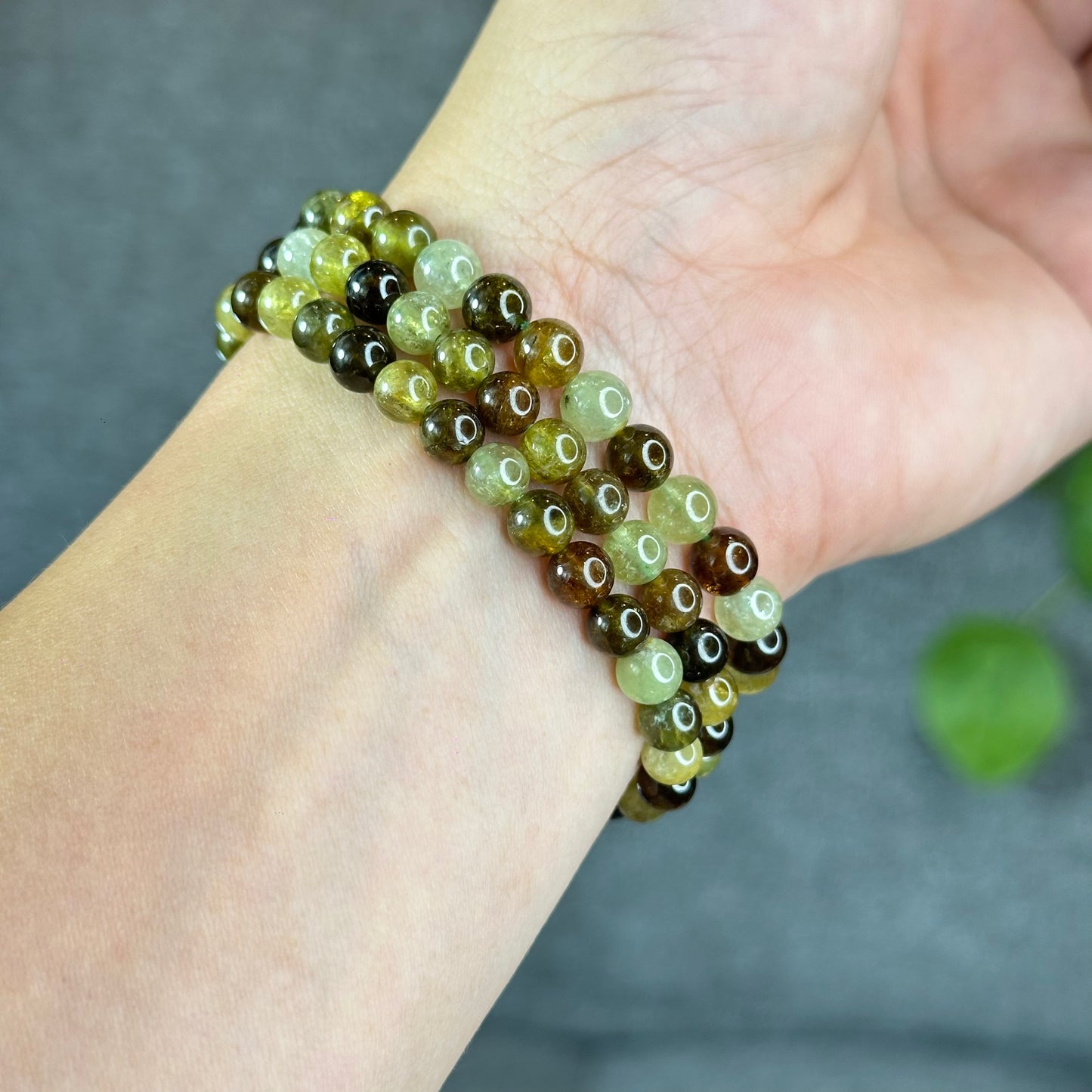 Natural Green Garnet Tsavorite Bracelet Size 6 mm