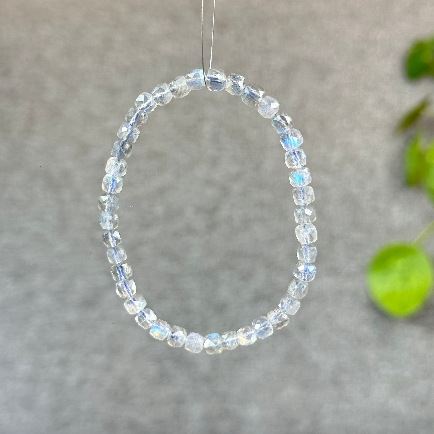 Natural Labradorite Faceted Bracelet Size 5 mm