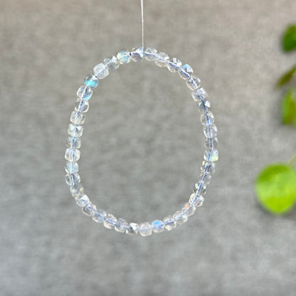Natural Labradorite Faceted Bracelet Size 5 mm