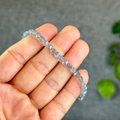 Natural Labradorite Faceted Bracelet Size 5 mm