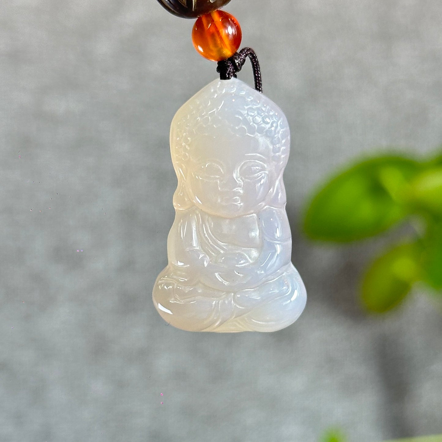 White Agate Mini Buddha Accessory