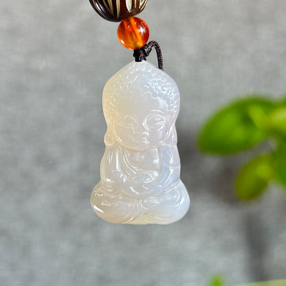 White Agate Mini Buddha Accessory