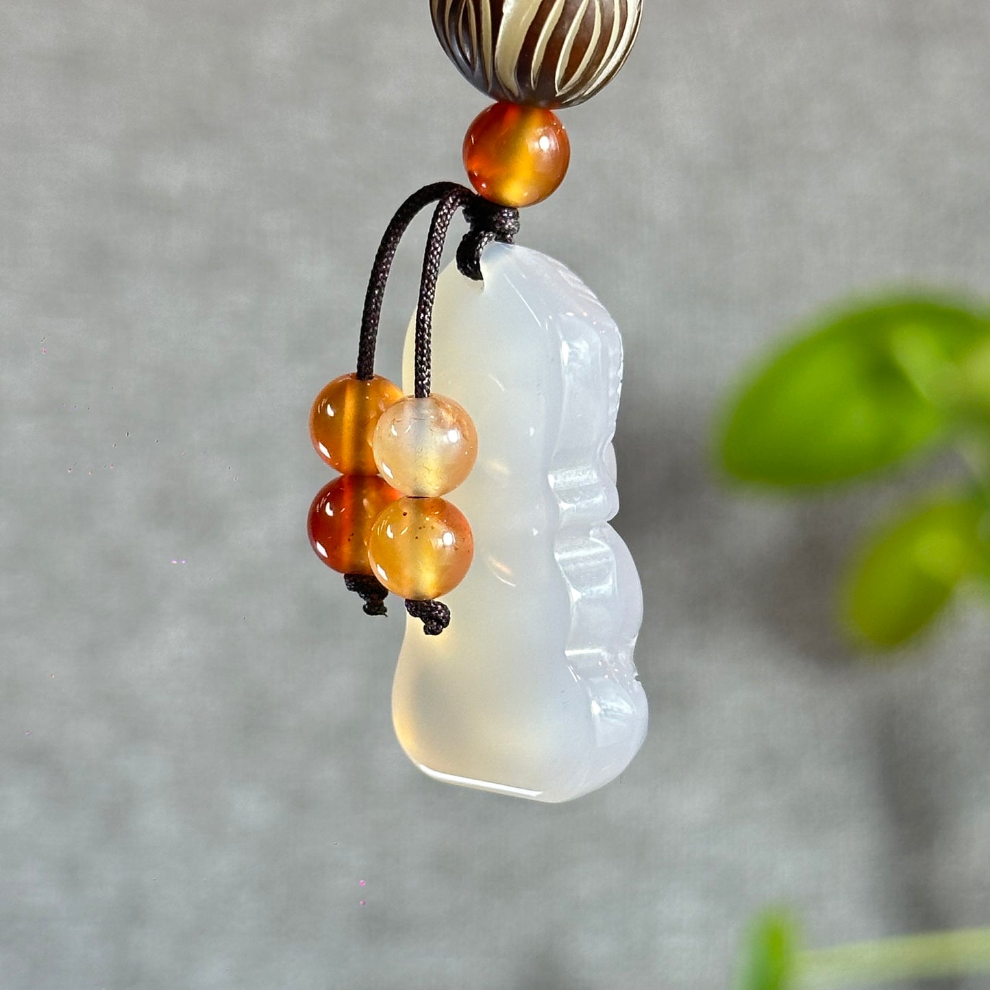 White Agate Mini Buddha Accessory