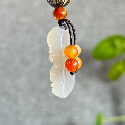 White Agate Mini Buddha Accessory