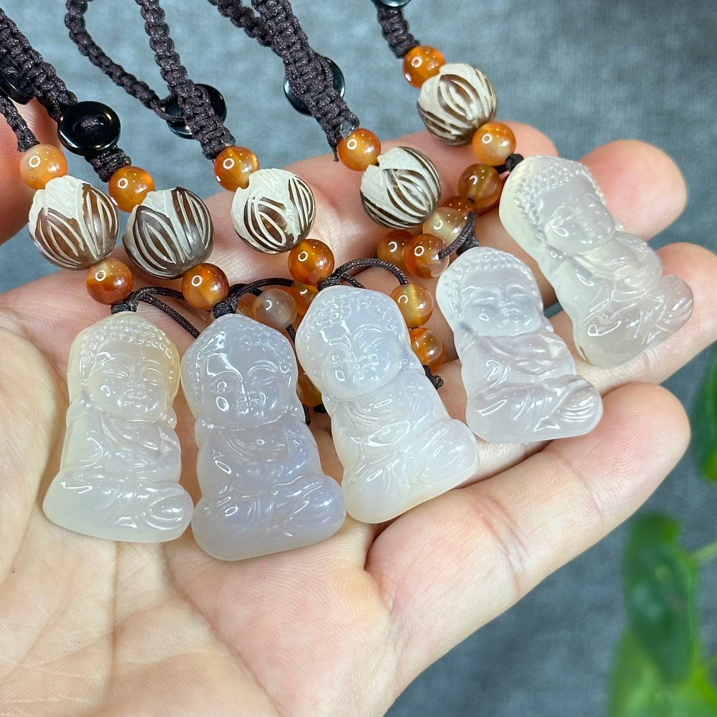 White Agate Mini Buddha Accessory