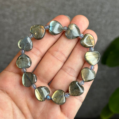 Bracelet Coeur Labradorite