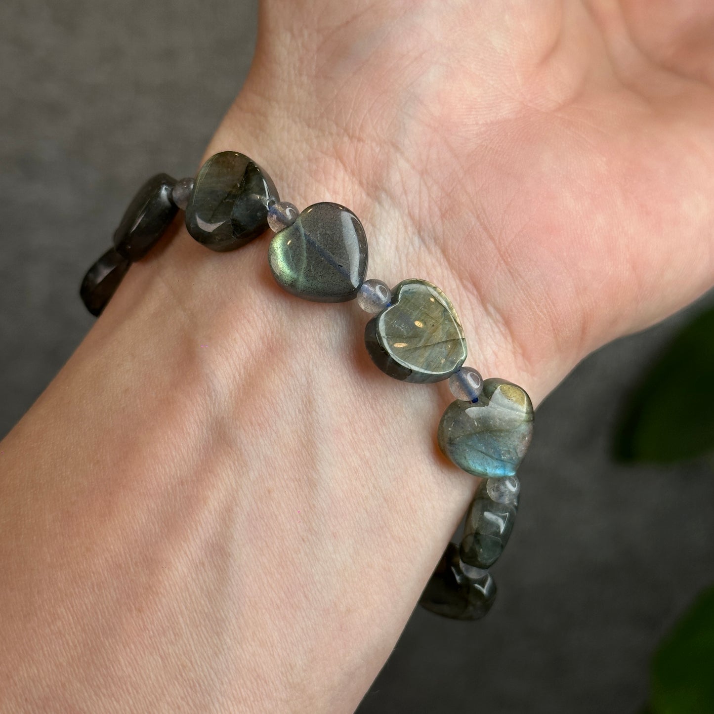 Bracelet Coeur Labradorite