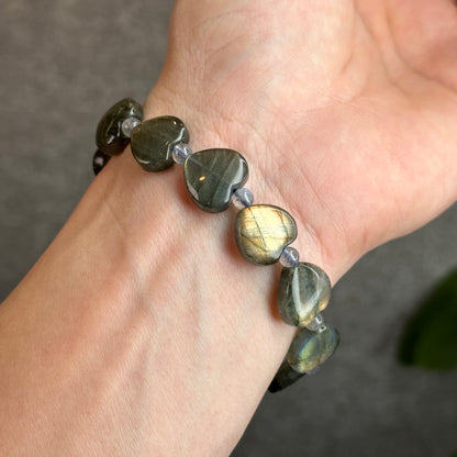 Bracelet Coeur Labradorite