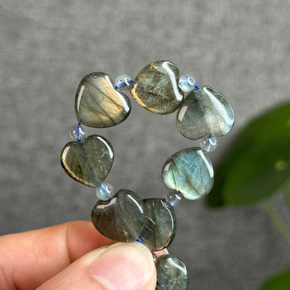 Bracelet Coeur Labradorite