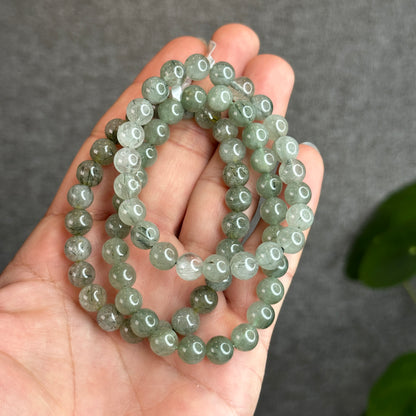 Green Rutilated Quartz Bracelet Size 7-7.5 mm