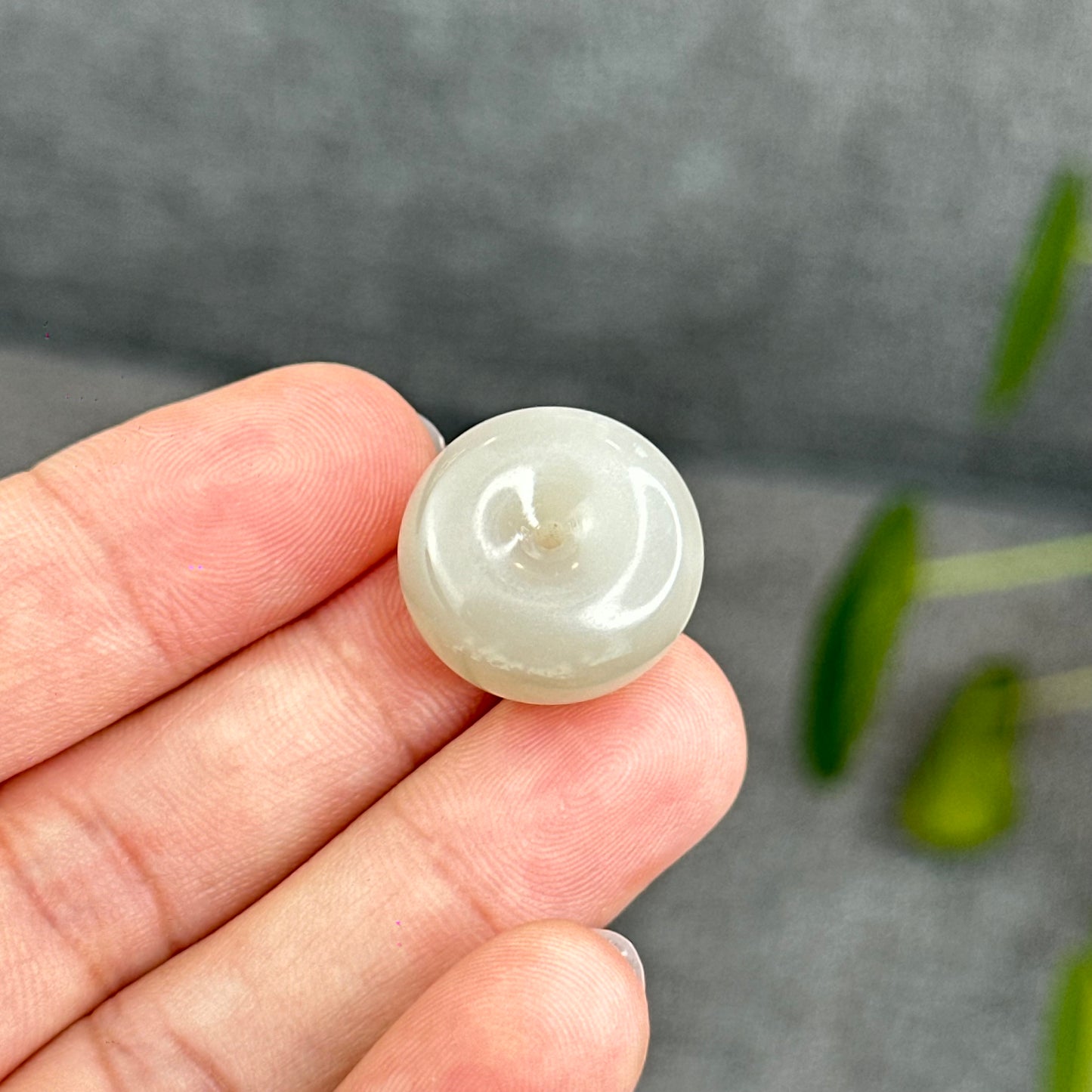 Natural Lotus Root Hetian Nephrite Jade Donut