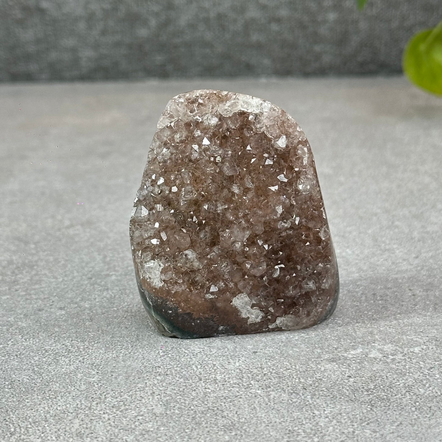 Polished Natural  Bi-Colour Amethyst Cut Base