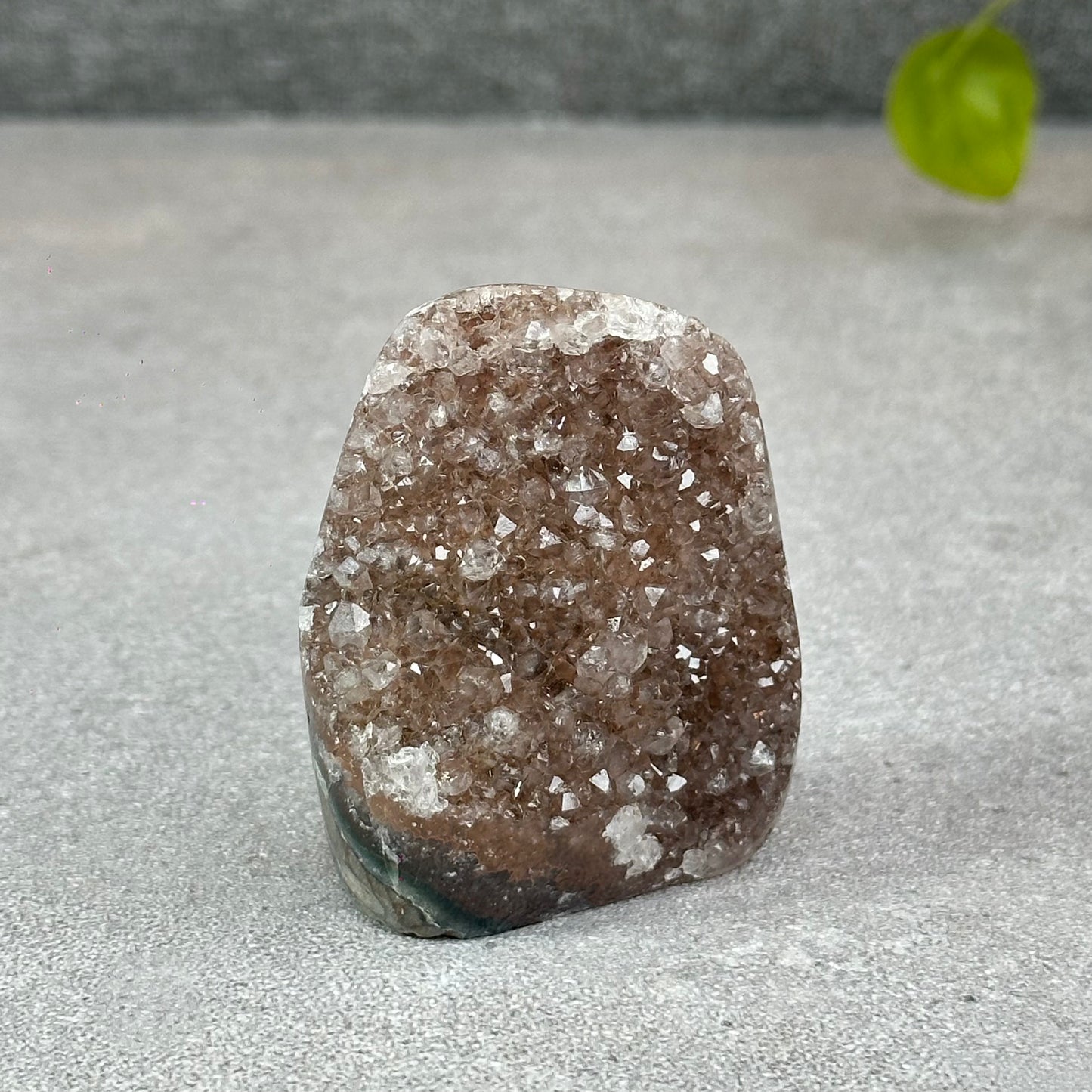 Polished Natural  Bi-Colour Amethyst Cut Base