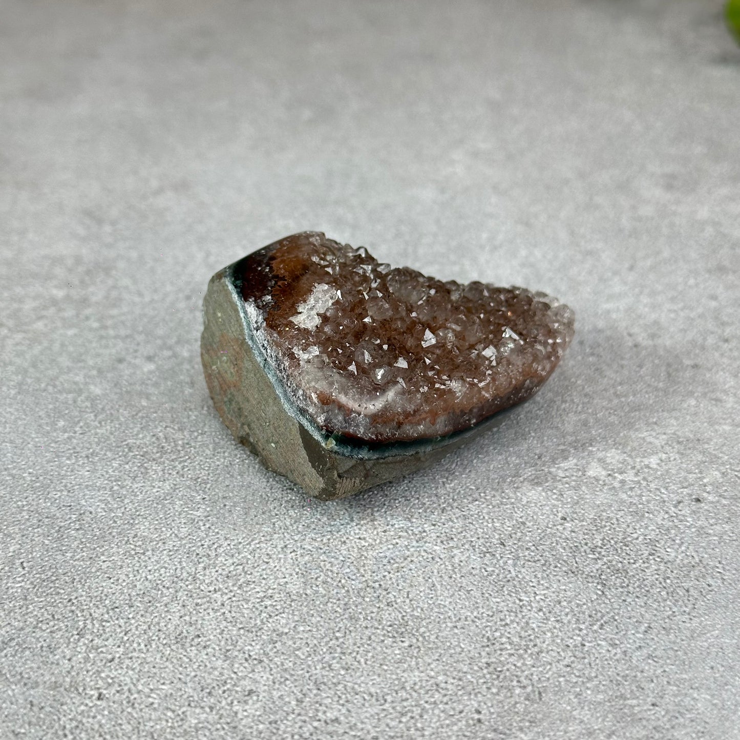 Polished Natural  Bi-Colour Amethyst Cut Base