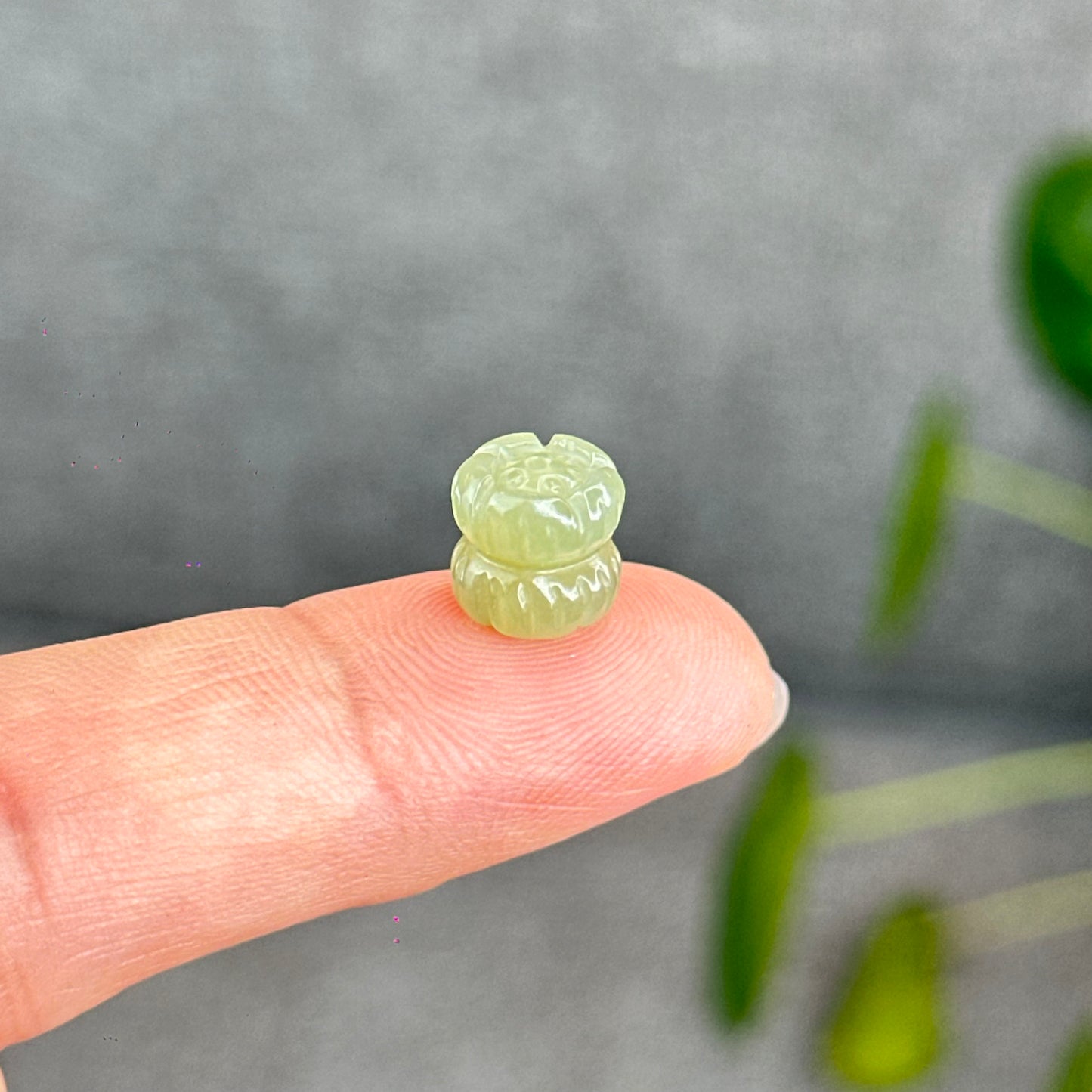 Natural Green Hetian Nephrite Jade Double Lotus Charm