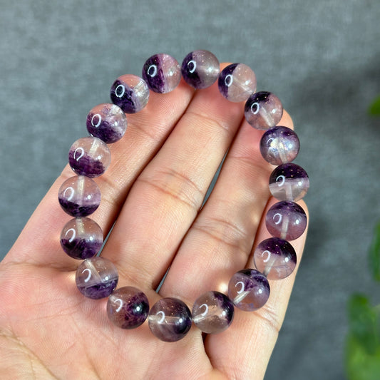 Bracelets en fluorite violette des États-Unis en quartz taille 11 mm