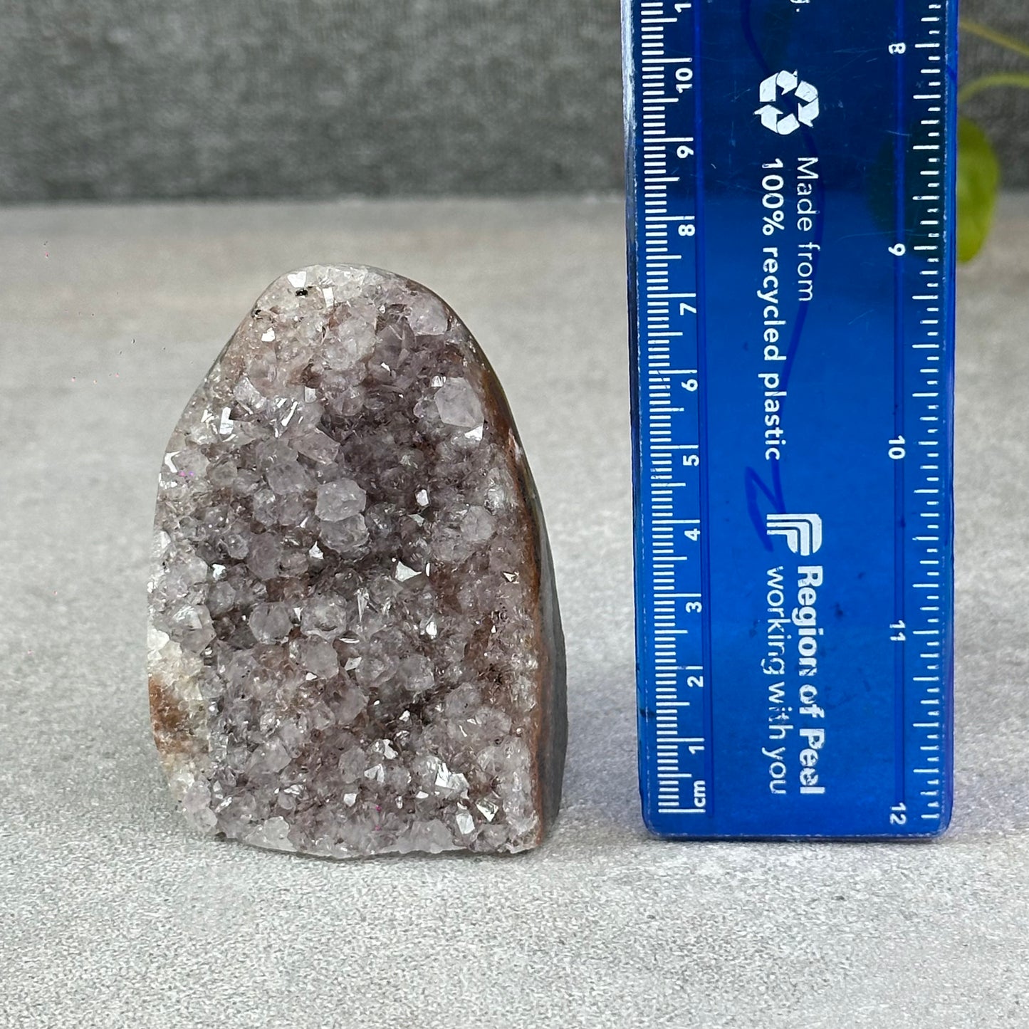 Polished Natural  Bi-Colour Amethyst Cut Base