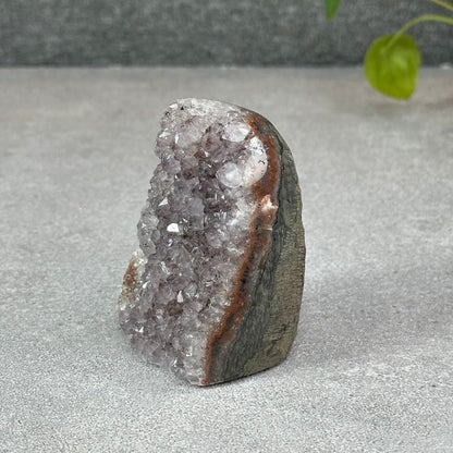 Polished Natural  Bi-Colour Amethyst Cut Base