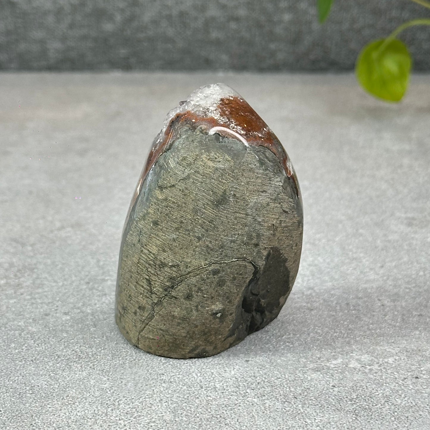 Polished Natural  Bi-Colour Amethyst Cut Base