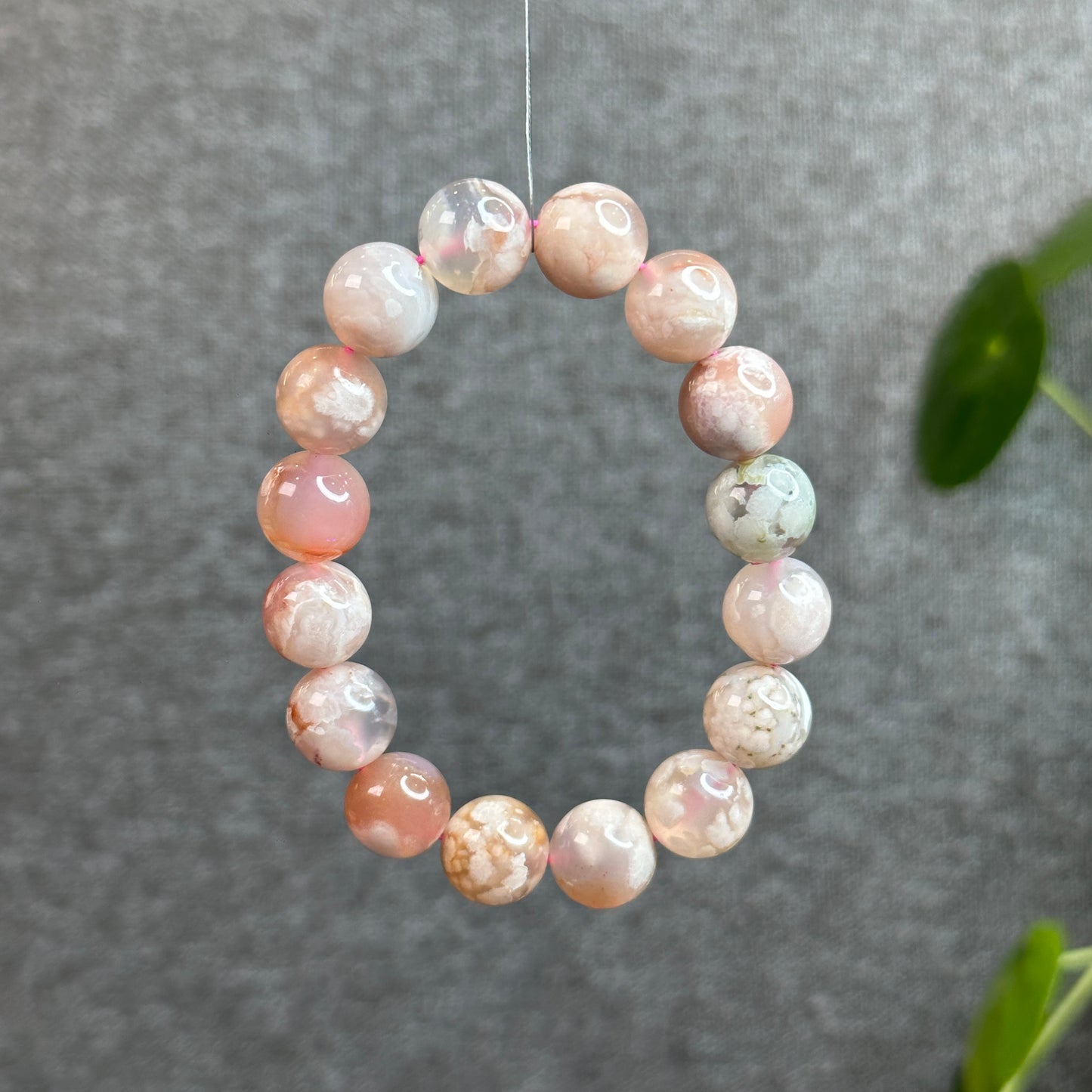 Floral Agate Bracelet Size 12.5 mm