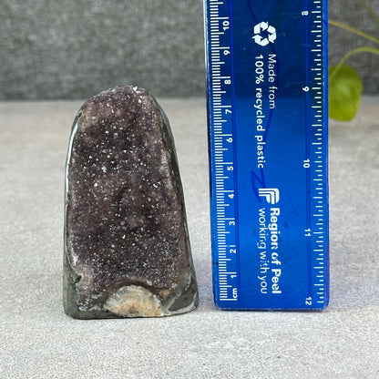 Polished Natural  Bi-Colour Amethyst Cut Base