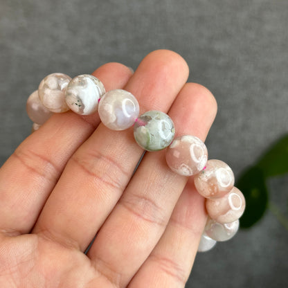 Floral Agate Bracelet Size 12.5 mm