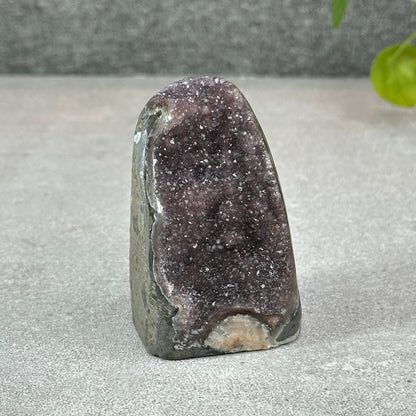 Polished Natural  Bi-Colour Amethyst Cut Base