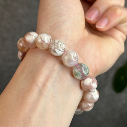 Floral Agate Bracelet Size 12.5 mm