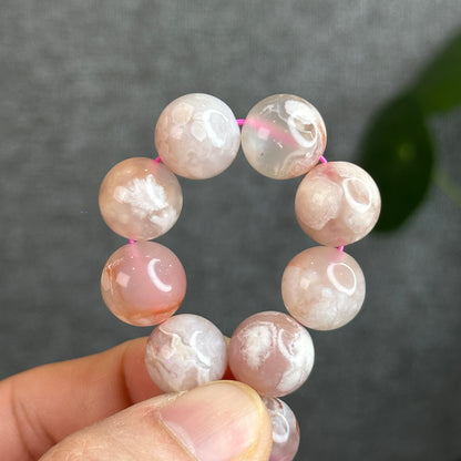 Floral Agate Bracelet Size 12.5 mm