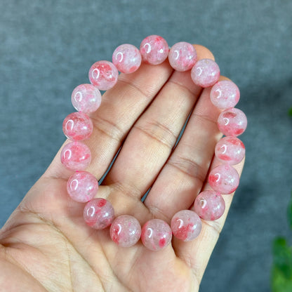 Natural Rhodonite Bracelet Size 12 mm