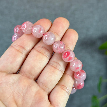 Natural Rhodonite Bracelet Size 12 mm