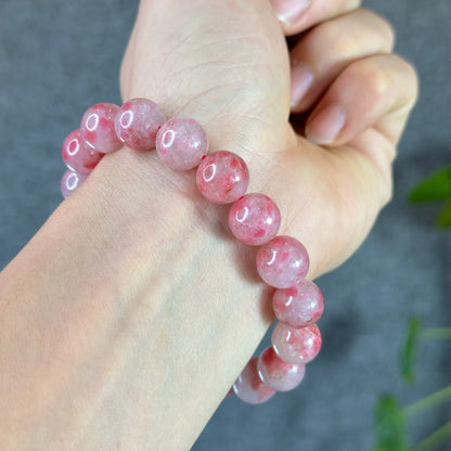 Natural Rhodonite Bracelet Size 12 mm