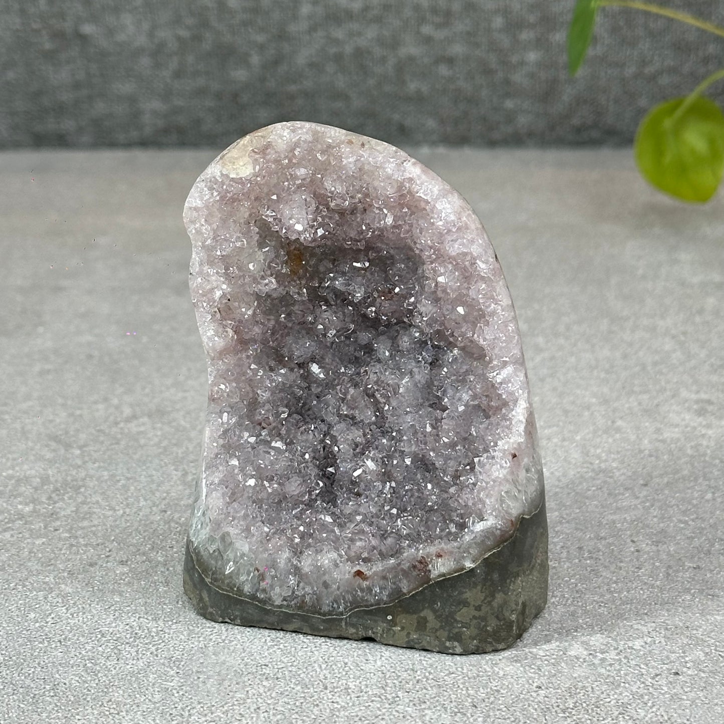 Polished Natural  Bi-Colour Amethyst Cut Base