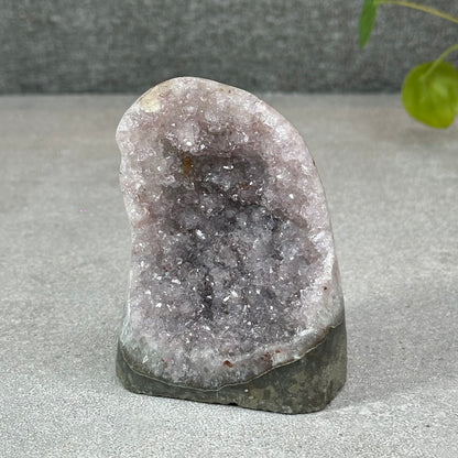 Polished Natural  Bi-Colour Amethyst Cut Base