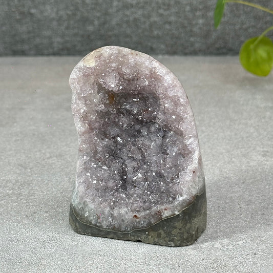Polished Natural  Bi-Colour Amethyst Cut Base