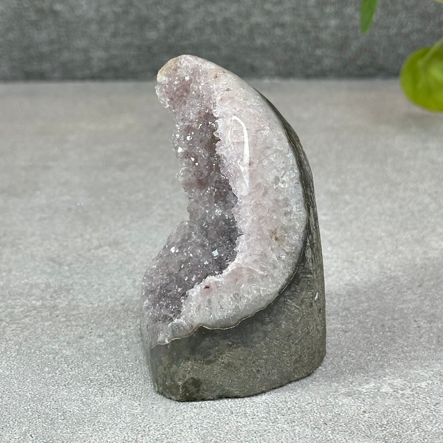 Polished Natural  Bi-Colour Amethyst Cut Base