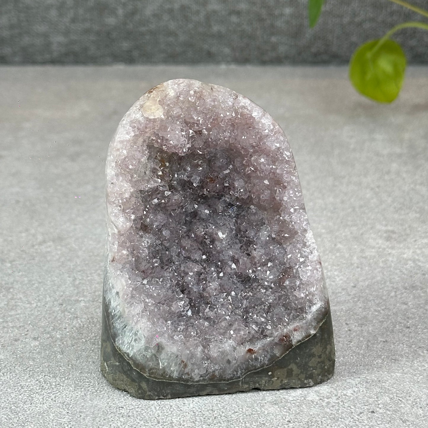 Polished Natural  Bi-Colour Amethyst Cut Base