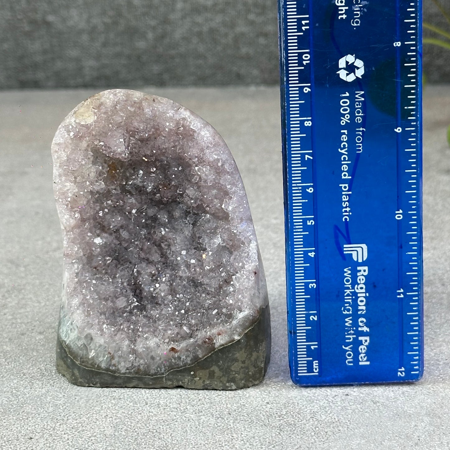Polished Natural  Bi-Colour Amethyst Cut Base