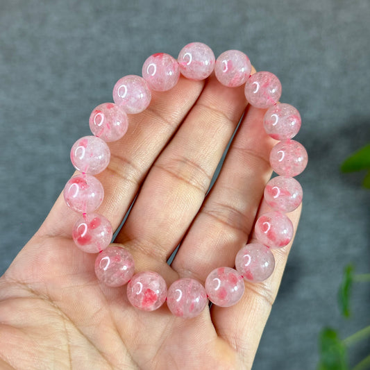 Natural Rhodonite Bracelet Size 12 mm