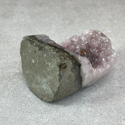 Polished Natural  Bi-Colour Amethyst Cut Base