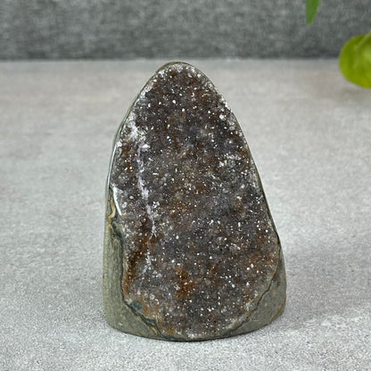 Polished Natural  Bi-Colour Amethyst Cut Base
